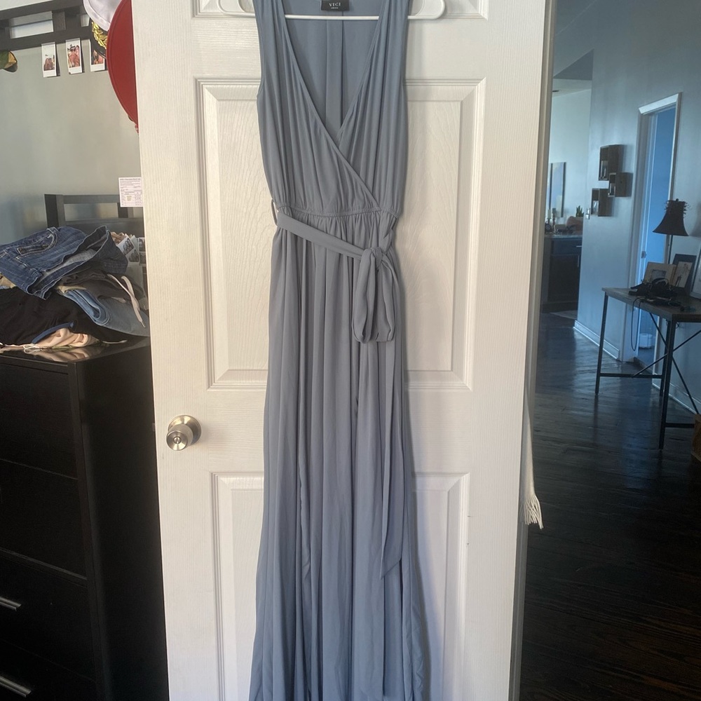 Blue Grey Bridesmaid Dress NWOT